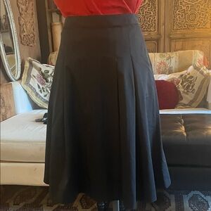 Elie Tahari Blue Black Pleated Skirt